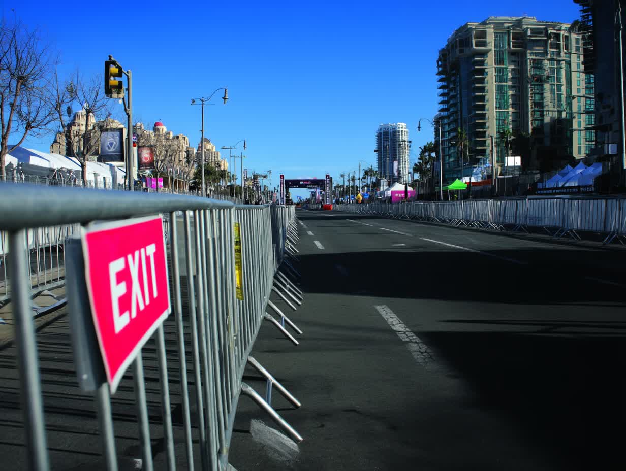 Mobile barricades with AV integration for NYC event crowd management