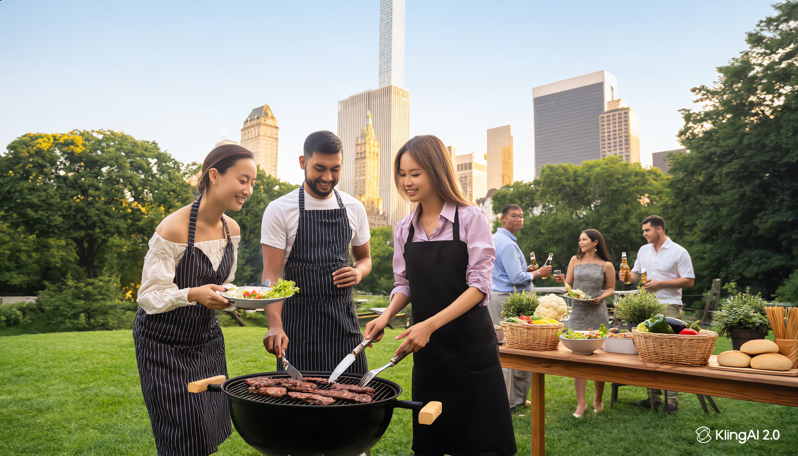 BBQ catering NYC – live-fire stations for outdoor corporate parties