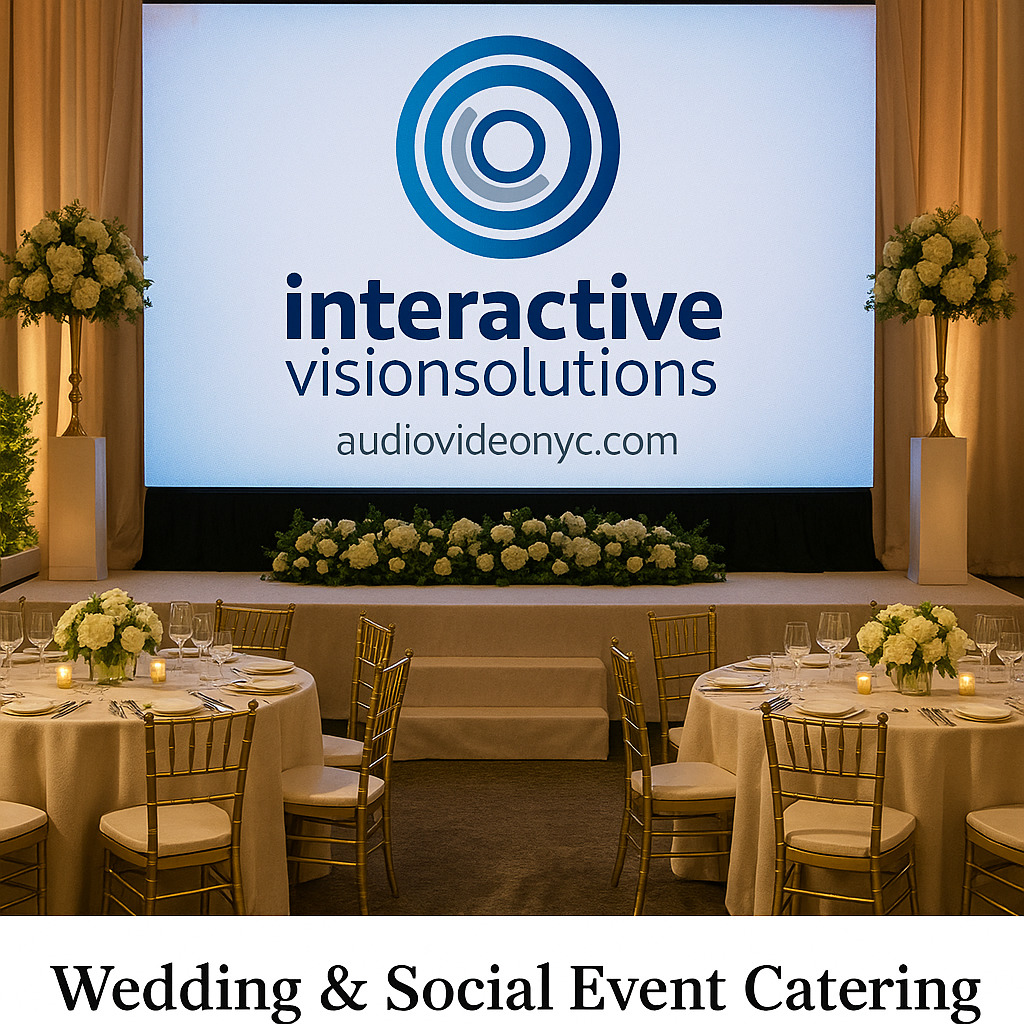 NYC wedding catering – interactive dessert wall illuminated by LED uplights