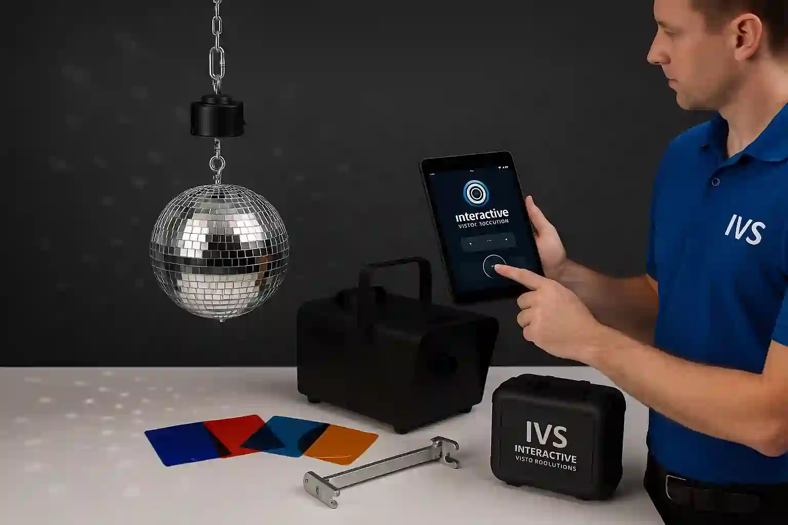 Disco ball accessories rental NYC - motors, filters, haze machines