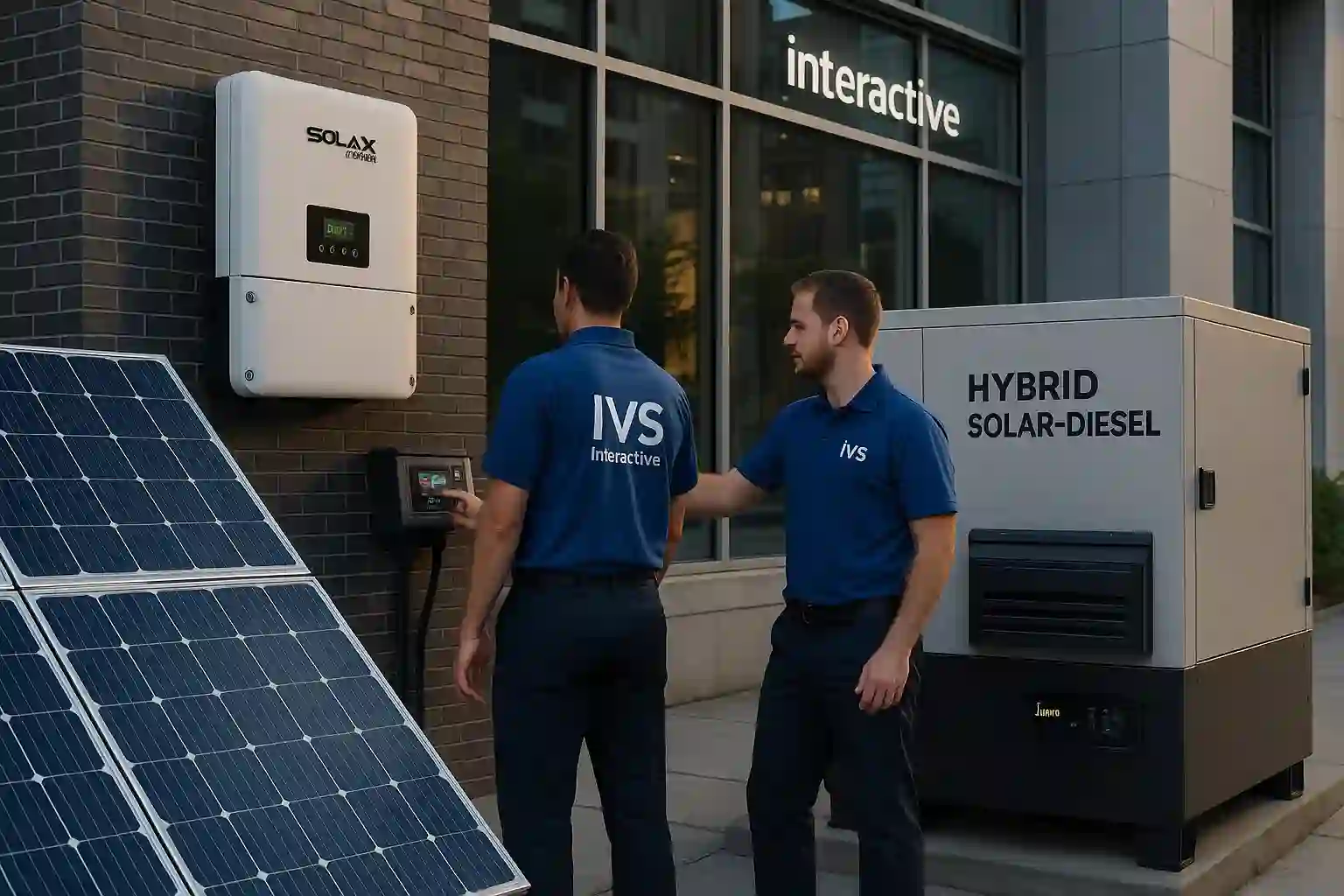 Hybrid solar-diesel generator rental NYC - sustainable and reliable power