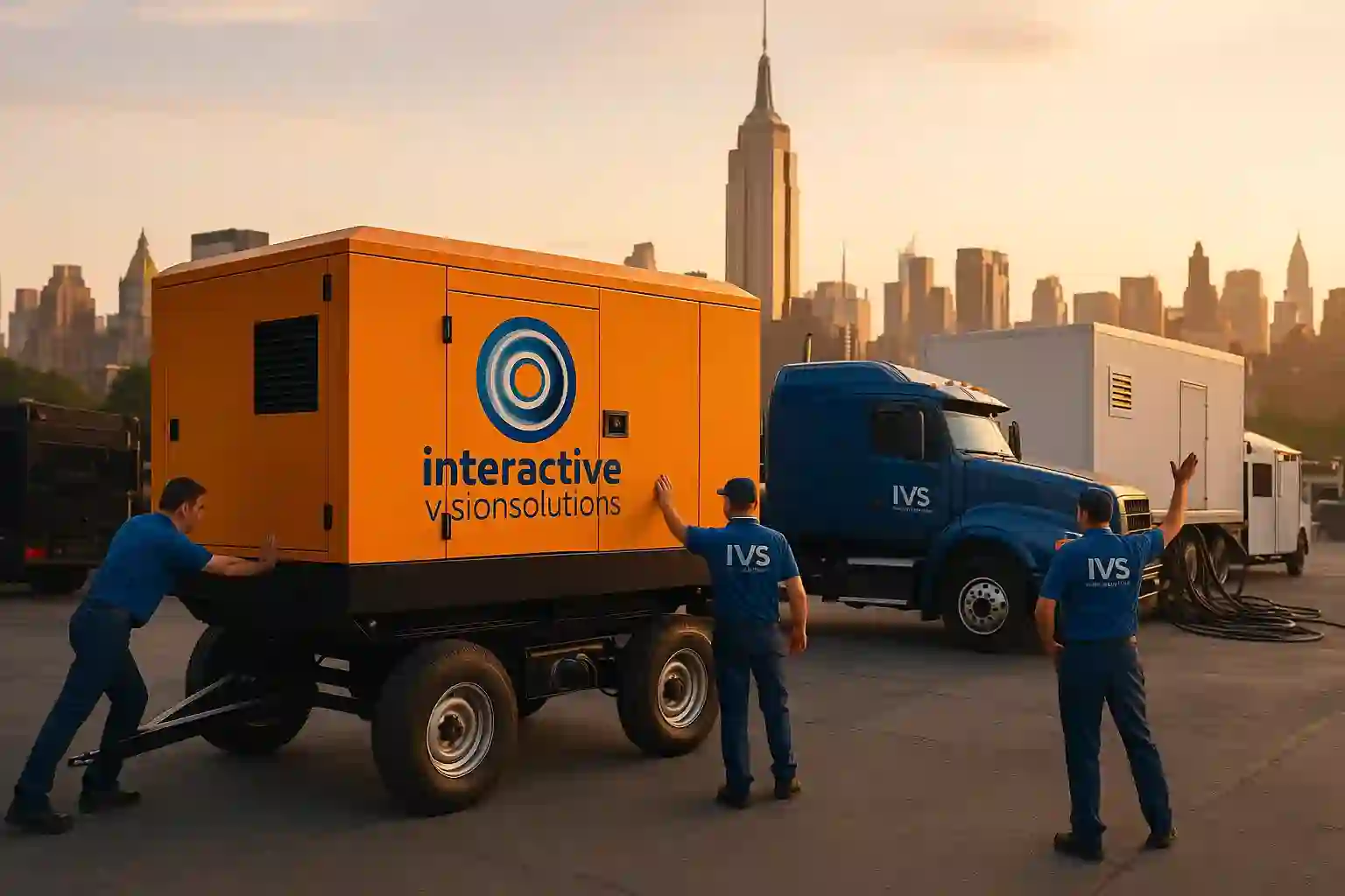 Towable industrial generator rental NYC - maximum power for mega-events
