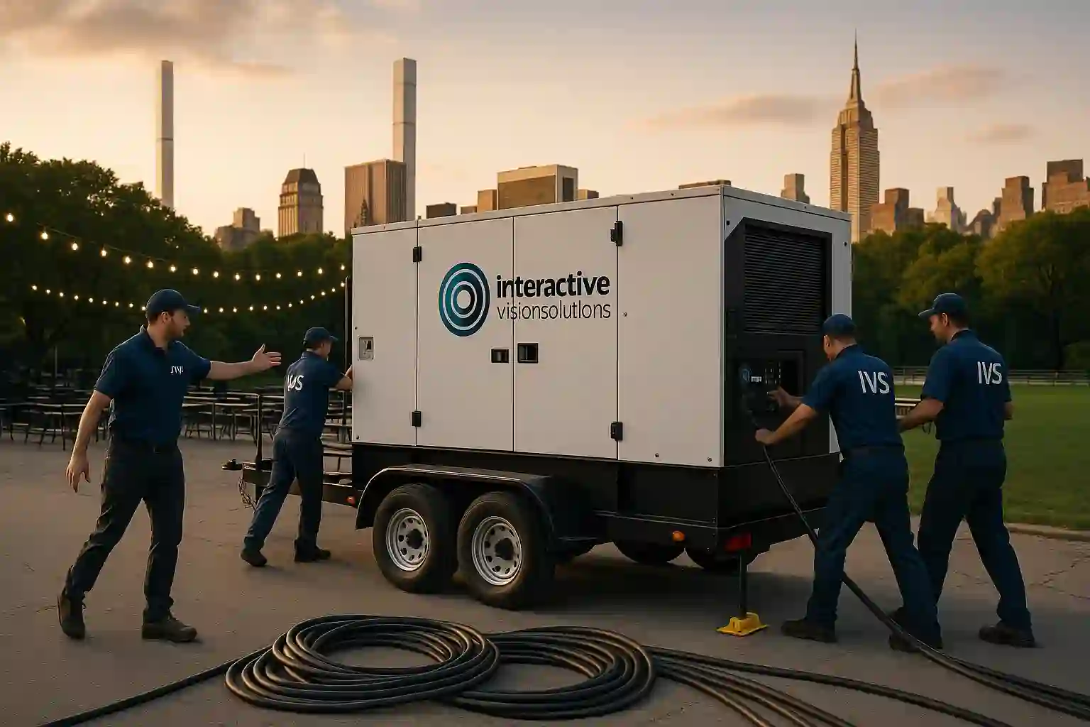 Trailer-mounted generator rental NYC - heavy-duty power for large scale events