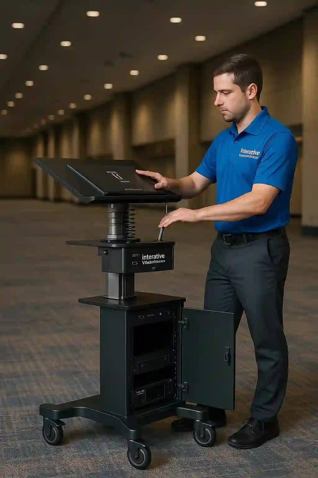 ADA compliant adjustable height podium rental NYC