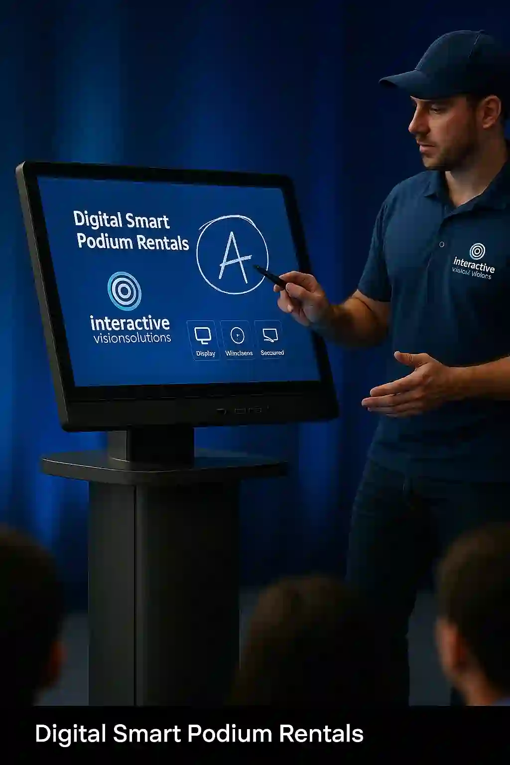 Interactive digital smart podium rental NYC