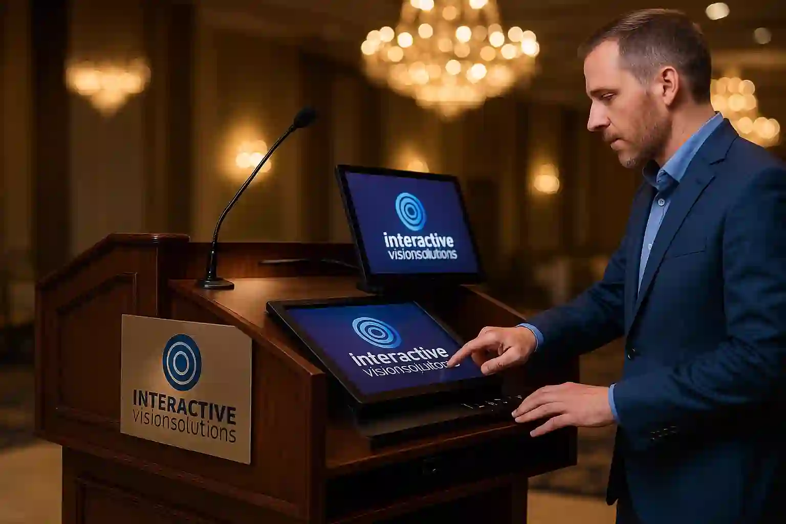 Empire Elite wooden podium rental NYC