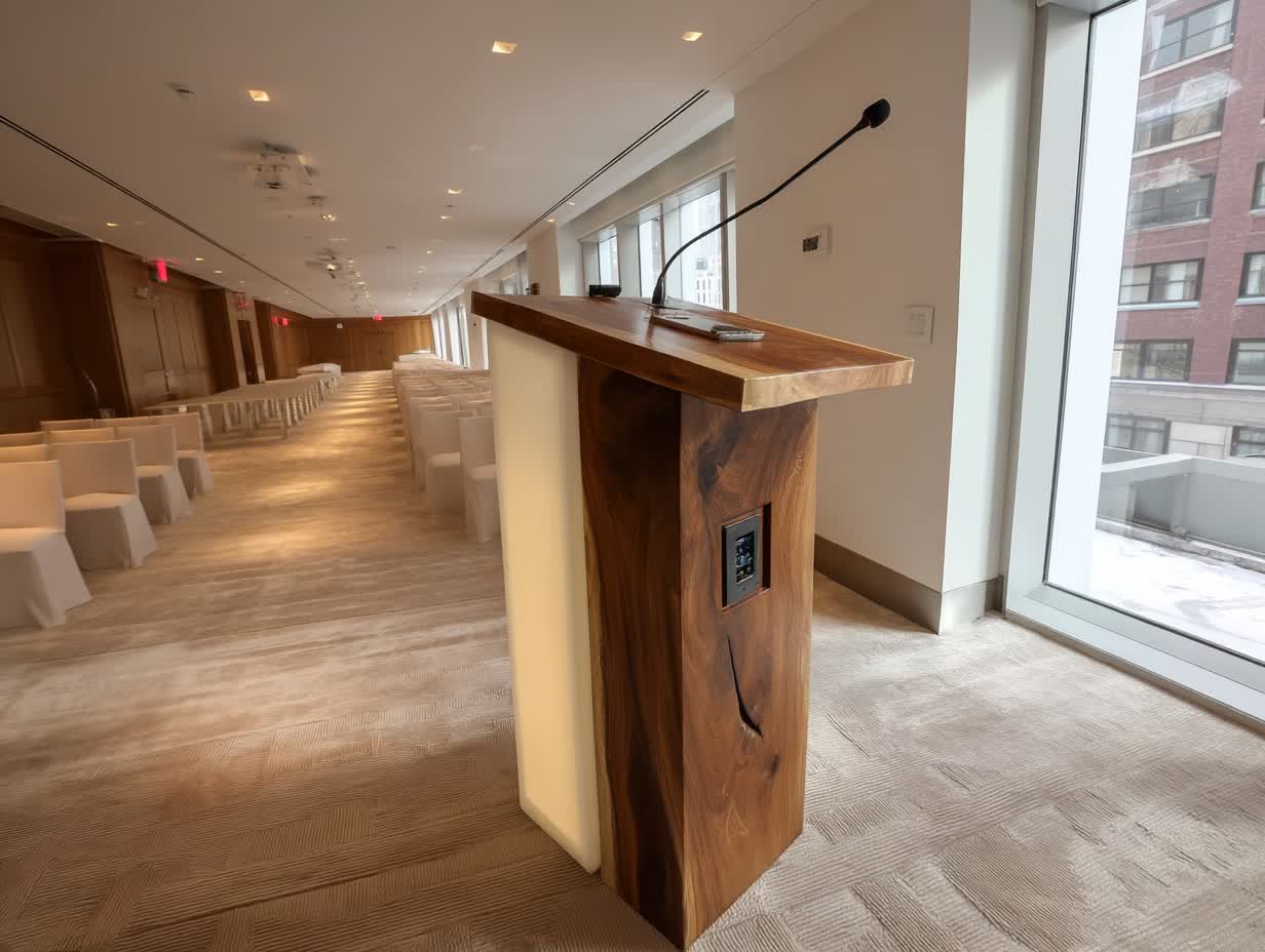 Podium for prestigious NYC event