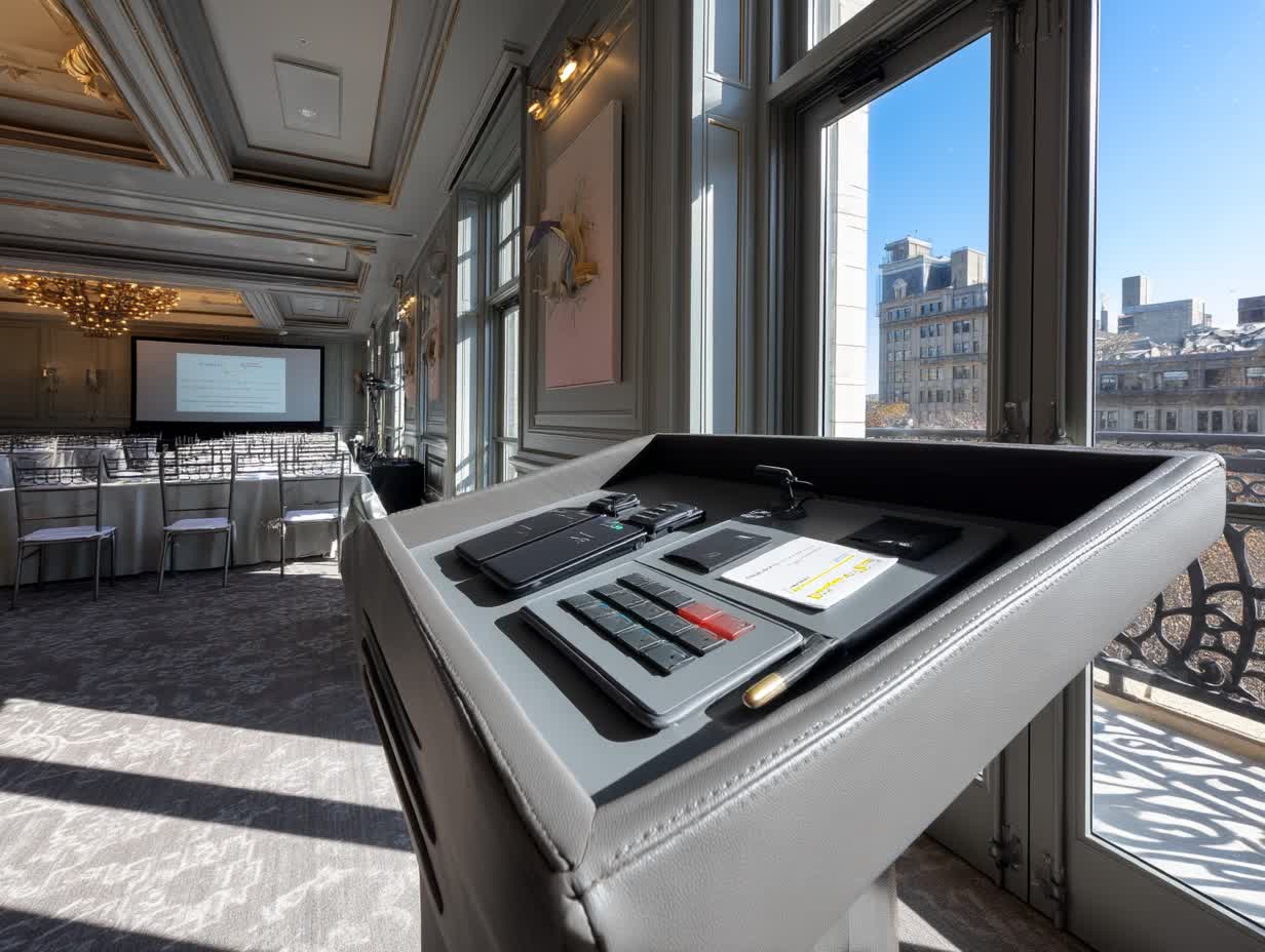 Podium rental NYC for event production