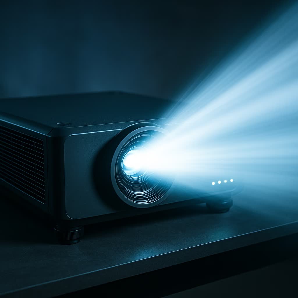 Ultra-high brightness projector rental for massive Manhattan venues and outdoor installations, showcasing a Panasonic PT-RQ35KU