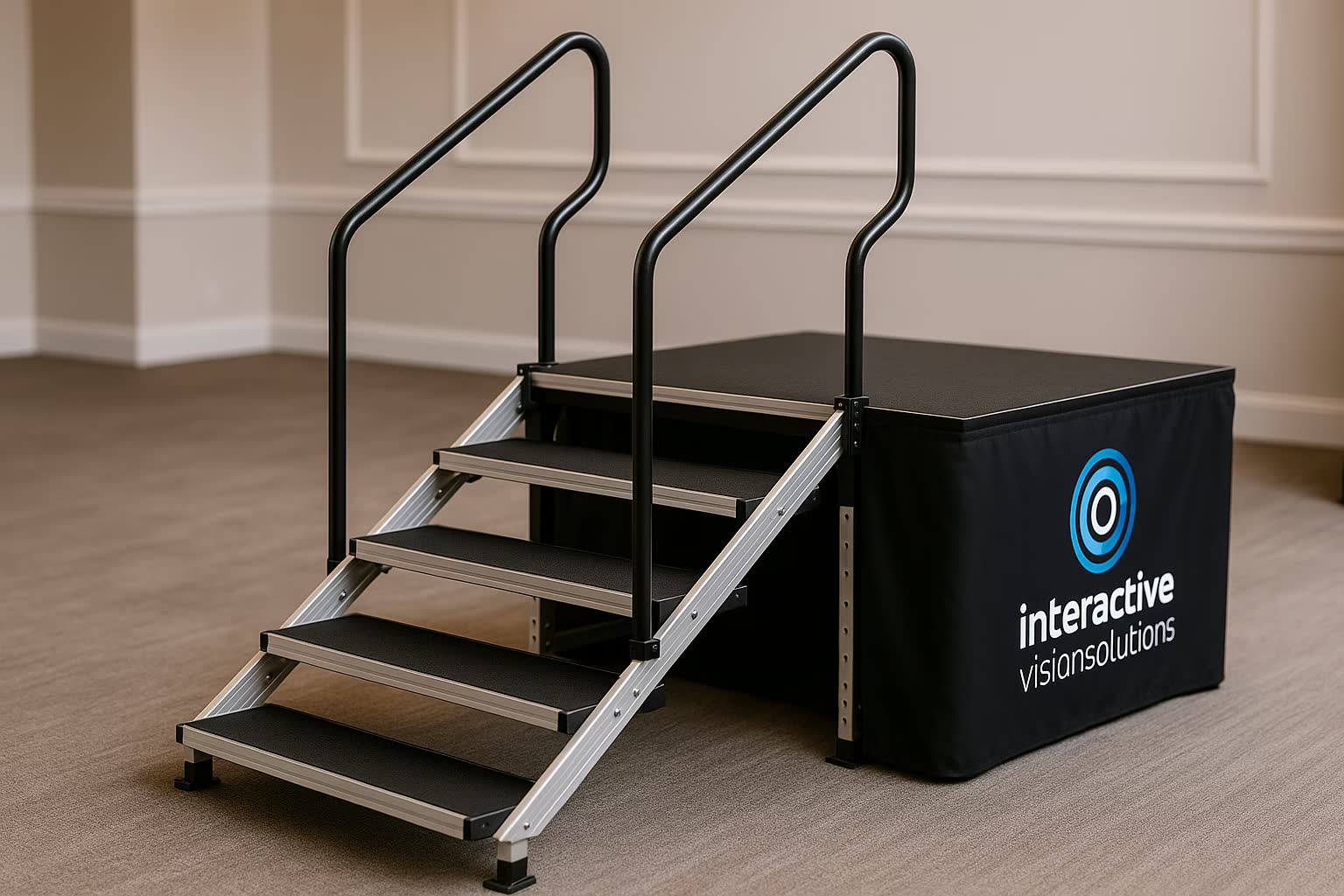 Adjustable Stair Set rental NYC - stage access steps with adjustable height