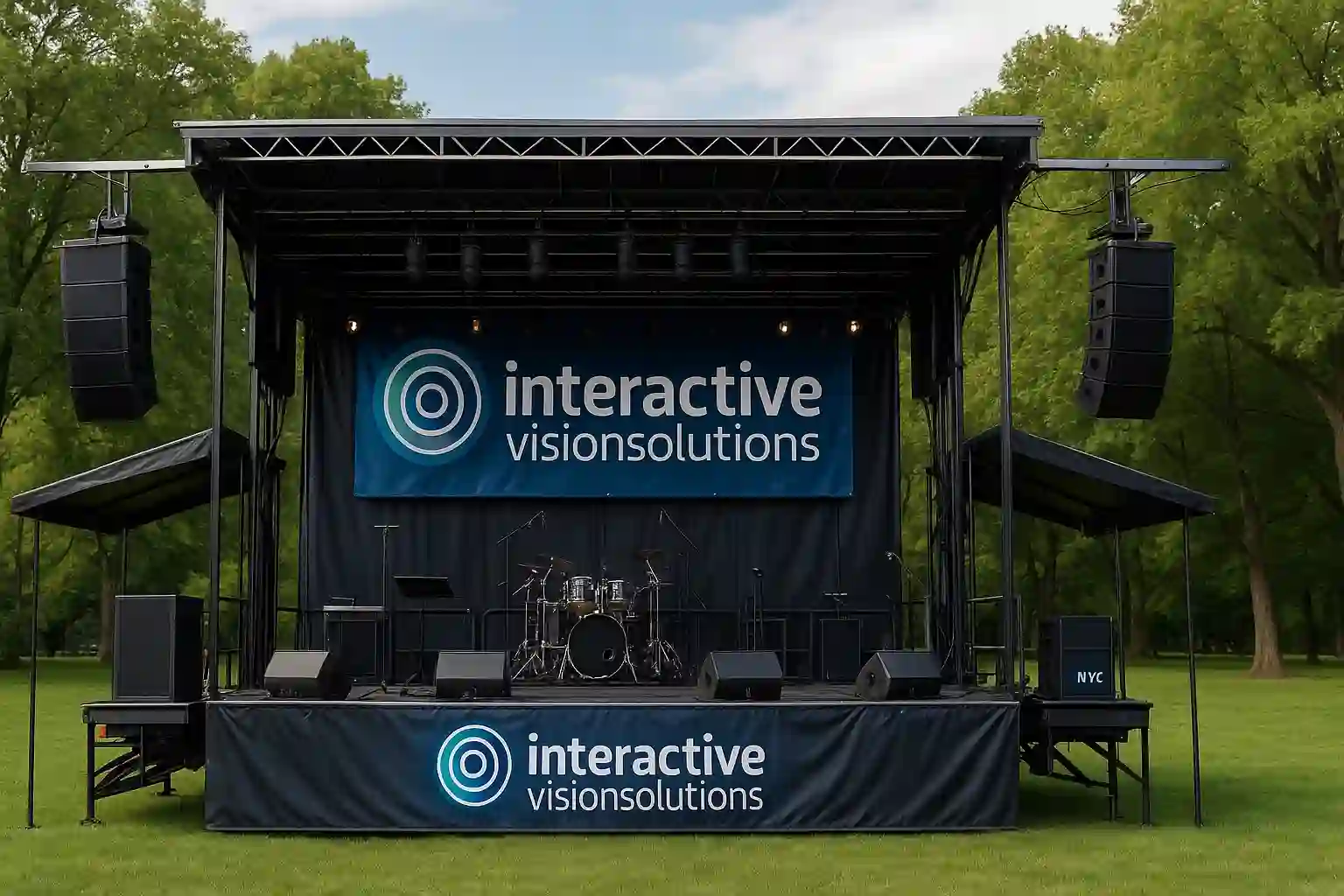 Professional mobile stage rental in NYC for outdoor festivals and public events