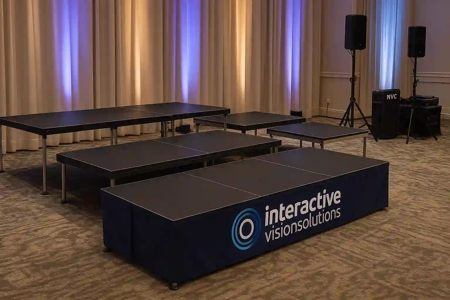 Portable stage rental in New York City - modular platform system for events