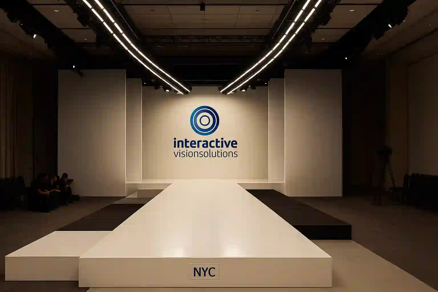 Custom runway and fashion show stage rental in New York with professional lighting